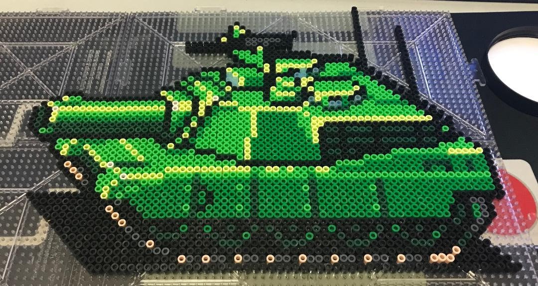 Perler Bead Art M1 Abrams Tank Etsy
