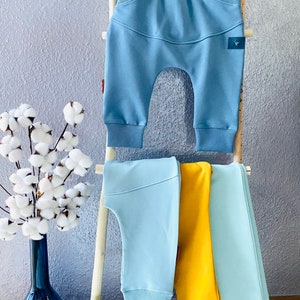 Baby pants, basic baggypants, baggy, sweatpants, cuff pants, children&#39;s pants, crawling pants, baggy with bag, 4 colors jogger pants.