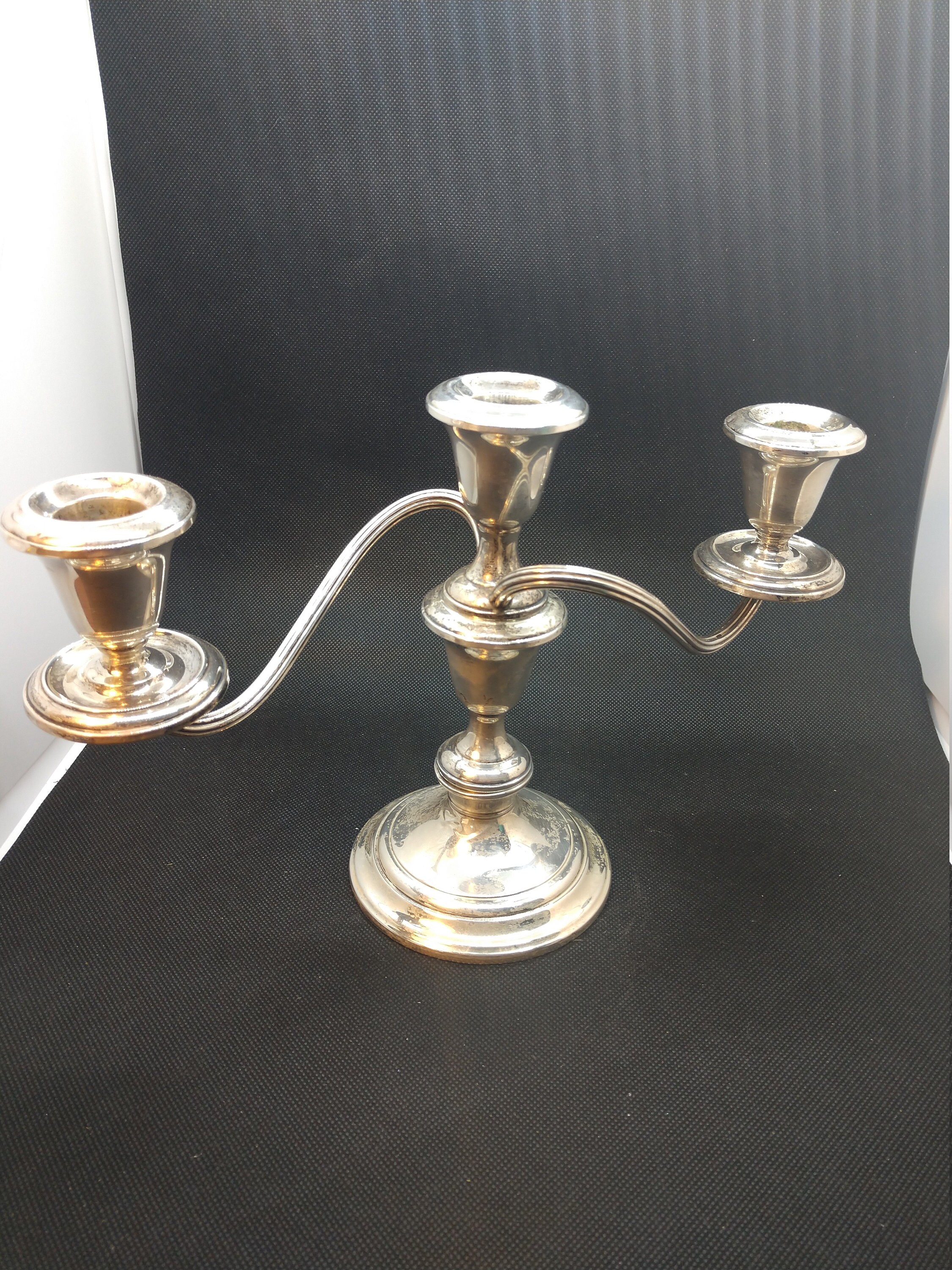 Gorham Sterling 808/1 Silver three candle candelabra Twisted Etsy