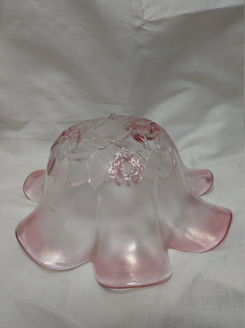 517 Mikasa Crystal Hostess Rosella Pattern Pink Flowers West Germany Vintage