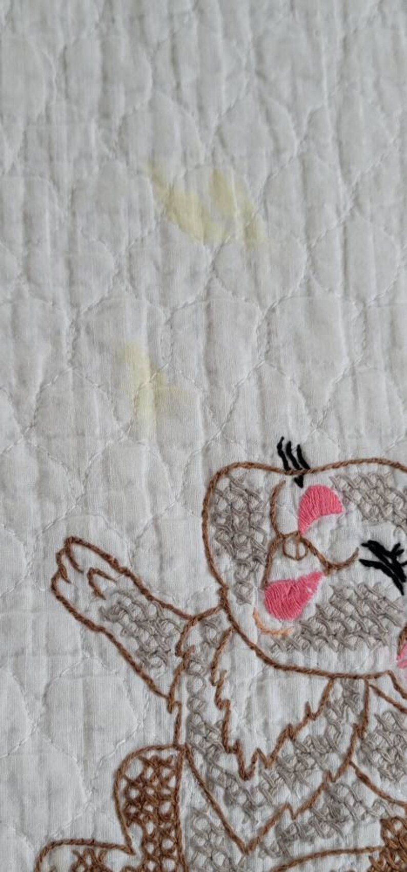 Walt Disney's Bambi Hand Stitched Baby Quilt 54 Inches Etsy