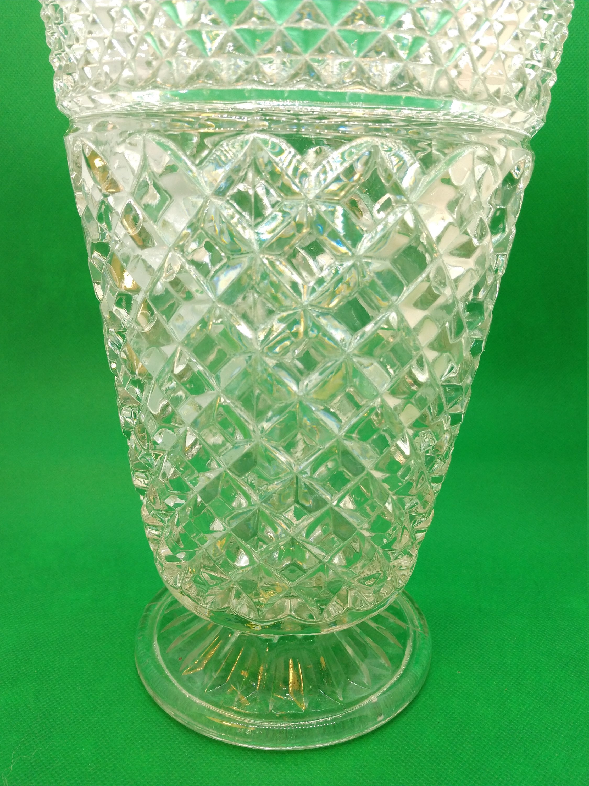 Anchor Hocking Wexford Style Diamond Pattern Pressed Clear Etsy