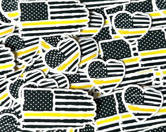 Dispatch Sticker, Dispatcher Sticker, Mini Stickers, Thing Gold Line Sticker, Christmas Gift, 911 Gift