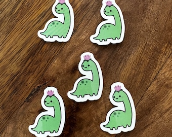 Set of 5 MINI dinosaur with flower hat stickers, mini Dino stickers, dinosaur stickers, dinosaur flower hat stickers, sauropod stickers
