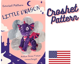 Little Dragon Crochet Pattern. Fantasy Crochet Pattern.