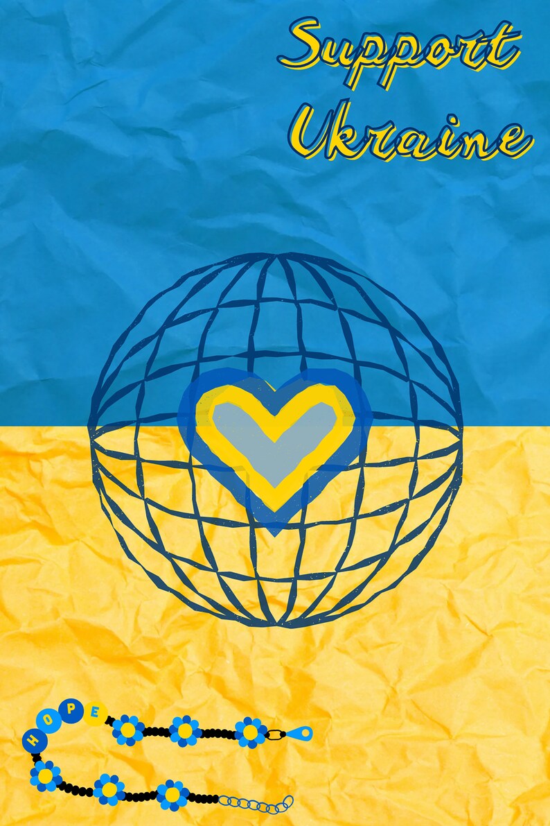 Stand for Ukraine Card. Ukraine Support Card. Peace for Etsy