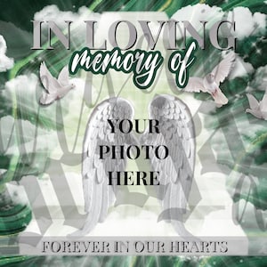 green STAIRWAY TO HEAVEN | in loving memory | rememberance background | memorial design | rest in peace | rest in paradise | funeral