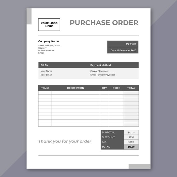 Microsoft office purchase order templates - Aslofirm