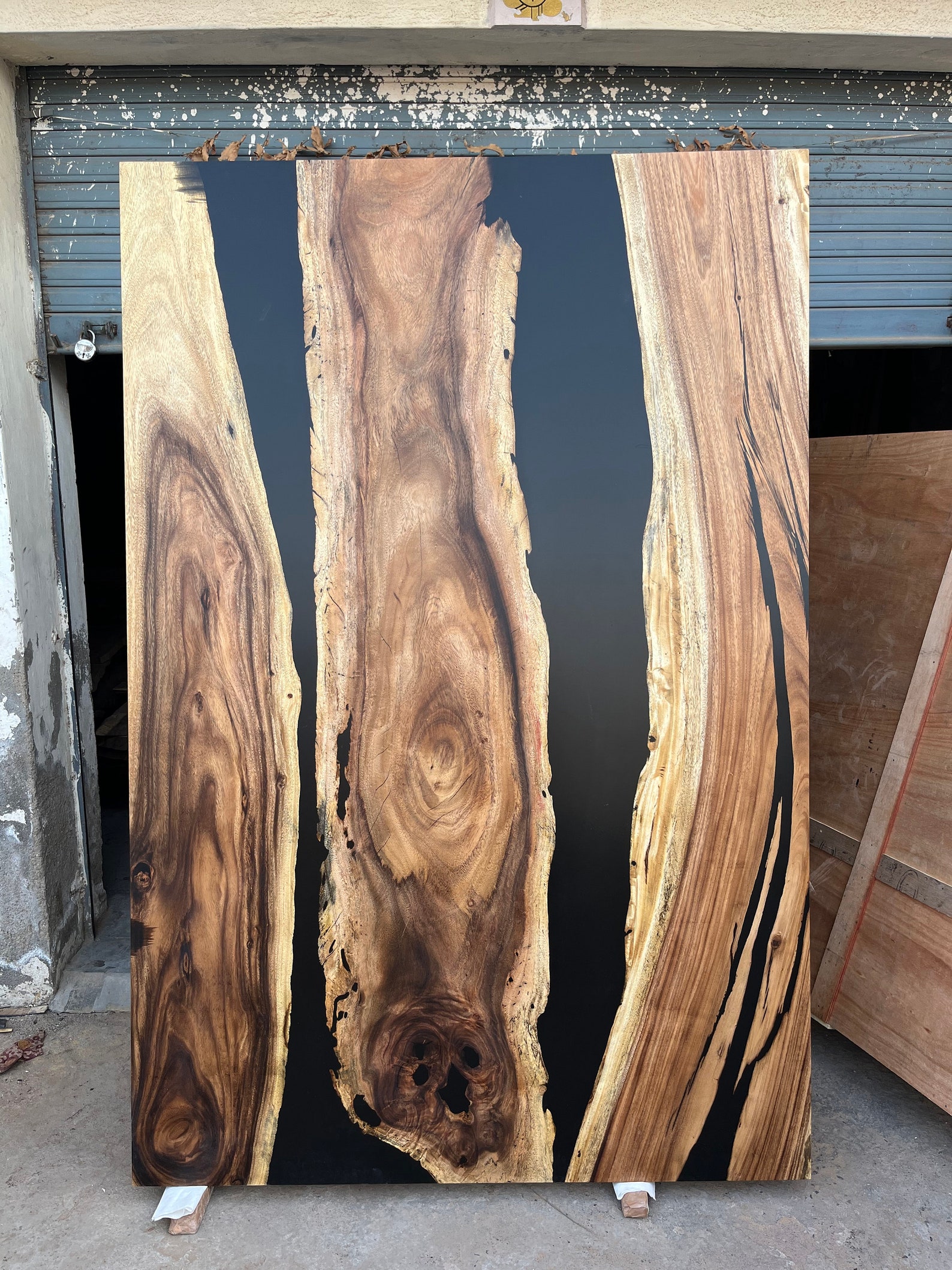 Epoxy Door Black Epoxy Door Black Epoxy Resin River Table Etsy