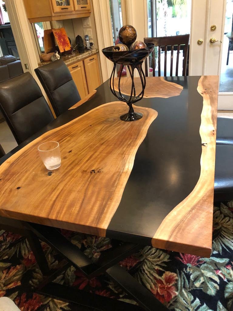 Square Epoxy Dining Table – Brick Mill Furniture