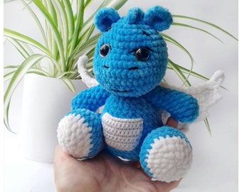 blue eyes white dragon plush toy