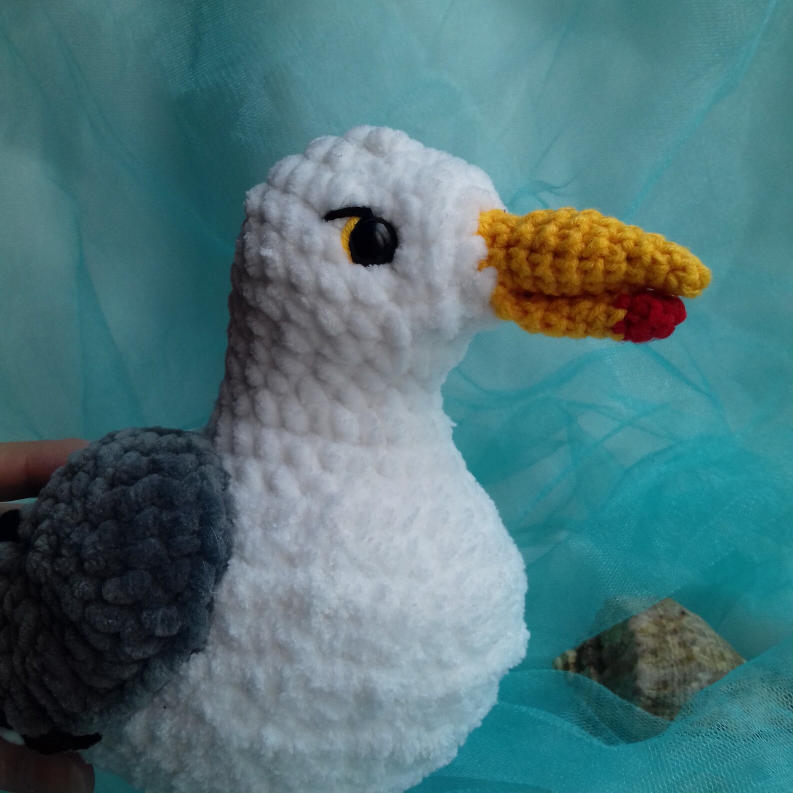 Seagull toy amigurumi gull crocheted seagull plush toy | Etsy