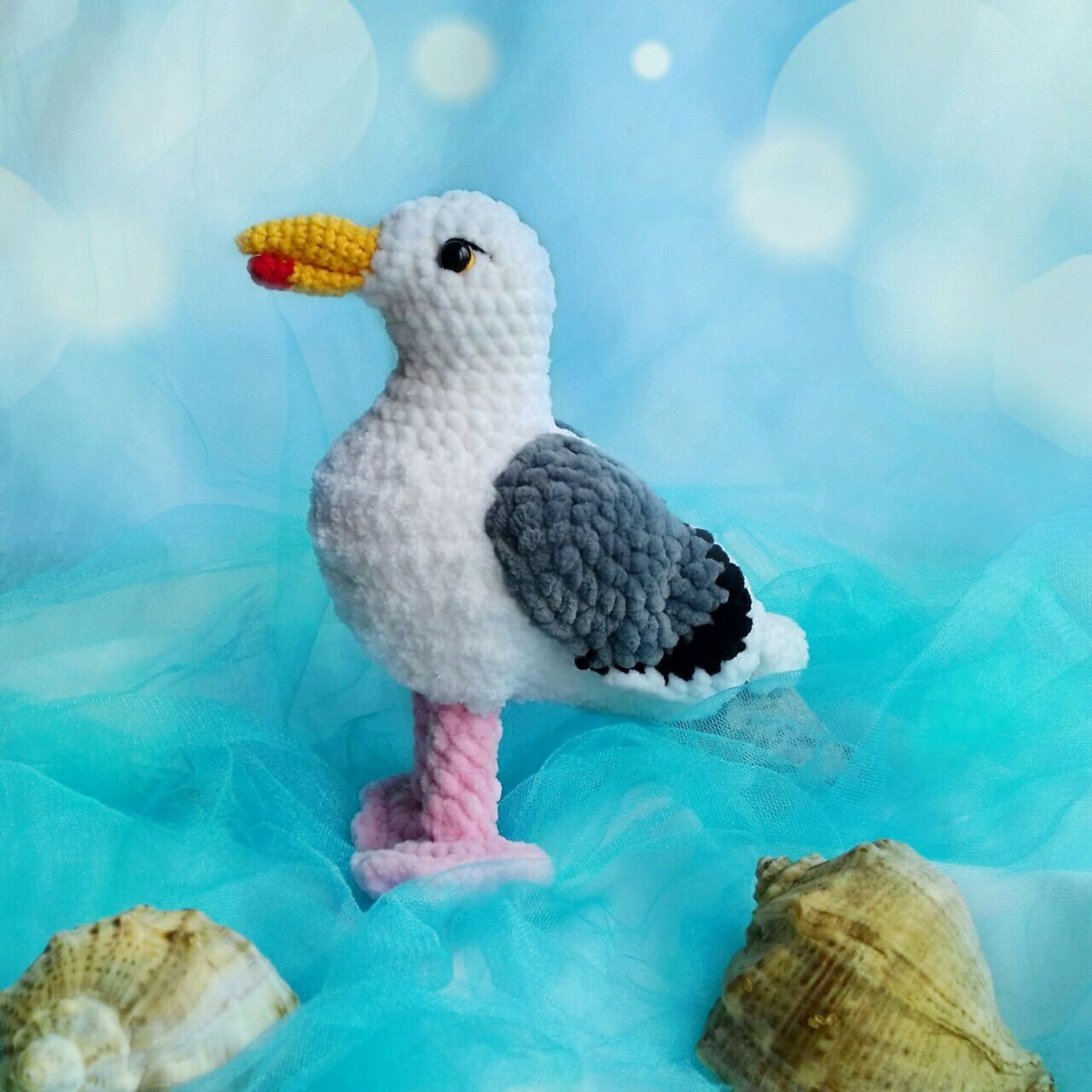 Seagull toy amigurumi gull crocheted seagull plush toy | Etsy