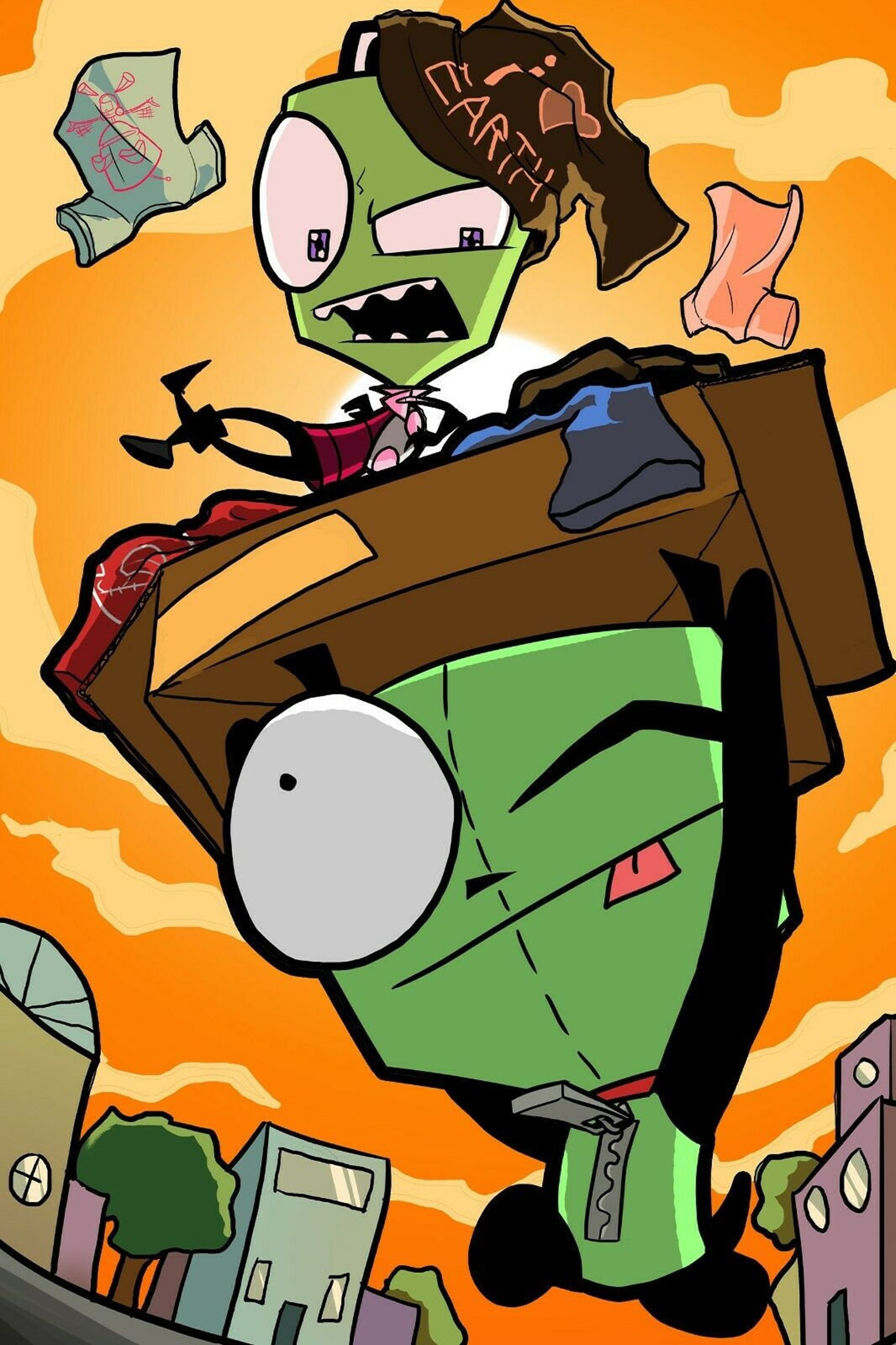 Invader Zim Gir and Zim Poster Etsy