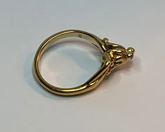 Bague Jourdan Motif Personnage – Taille 53 – Plaqué Or Jaune – Ancien Stock