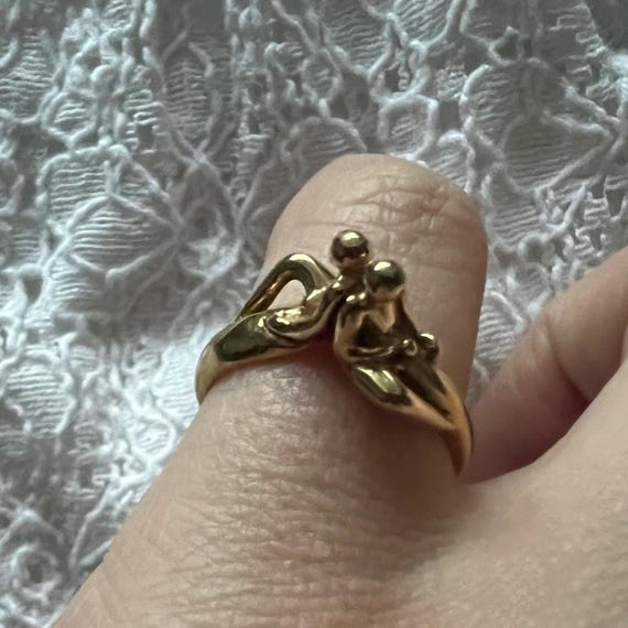 Bague JOURDAN Motif Personnage - Taille 53 - Plaqué Or Jaune - Ancien Stock
