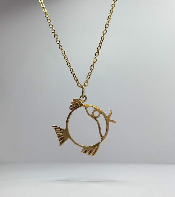 Chaine Et Pendentif Poisson En Or 18 Carats - MarineOr - Occasion - Pendentif Zodiaque
