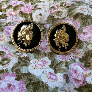 Vintage antique figure earrings