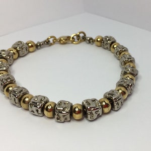 Beautiful minimalist two-tone bracelet by Charles Jourdan