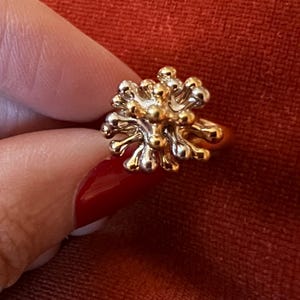 Charles Jourdan two-tone champagne bubble ring size 49