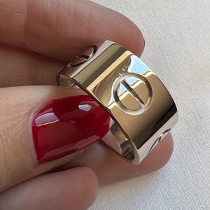 Prächtiger Vintage Cartier Love XL Ring in Weißgold