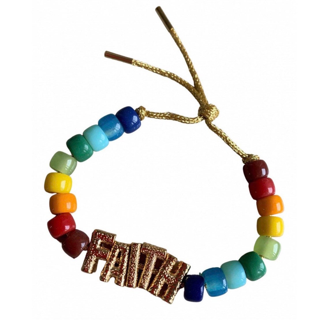 FAITH colored beaded bracelet Etsy
