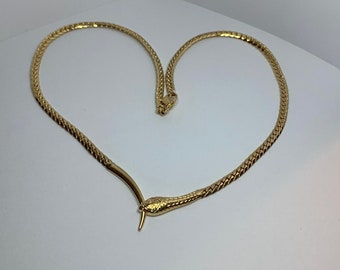 Stunning golden snake necklace