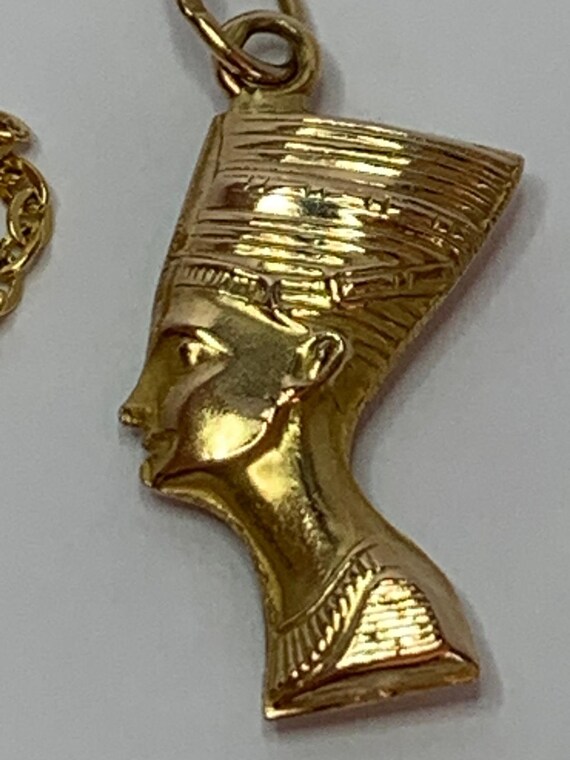 Pendentif Ancien En Laiton émaillé égyptien - Style Cléopâtre Néo-némissionnaire - Occasion