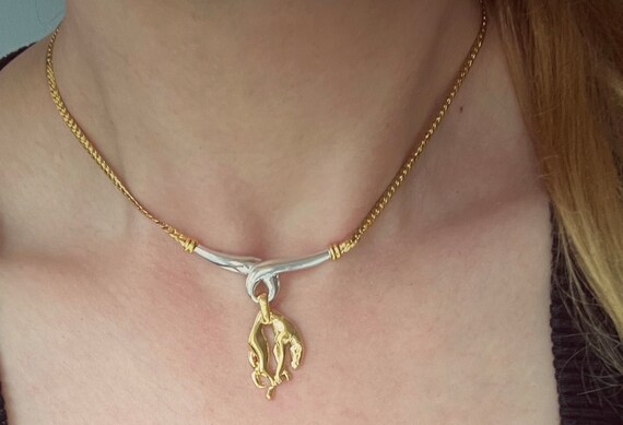 Lovely Panther Choker Necklace in Gold and Silver Plated Etsy