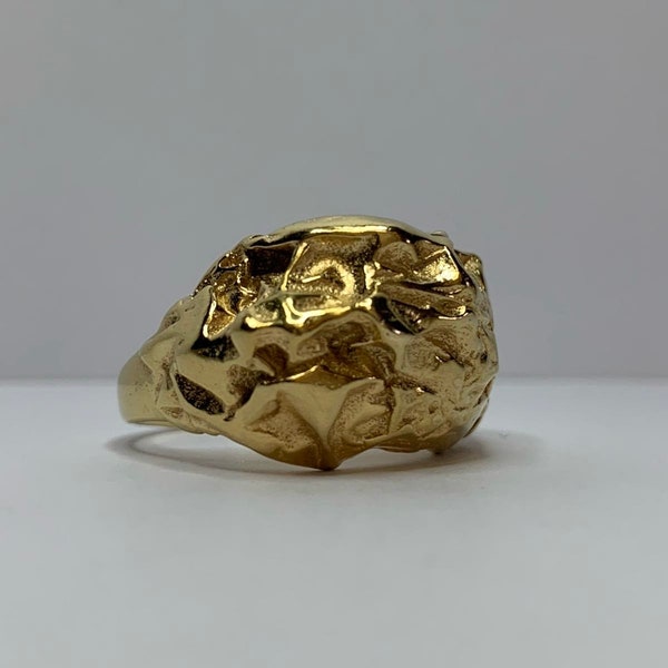 Rare! Superbe bague Charles Jourdan pépite d’or