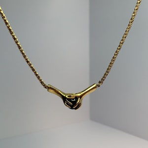 Iconic Charles Jourdan hands and onyx necklace