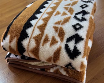 Wool Blanket Multiple Colors Pattern Options Double Layer Warm Throw US & EU Sizes