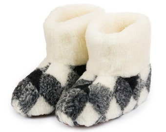 Wool Merino Slippers Home Warm Cozy Foot Shoes Boots