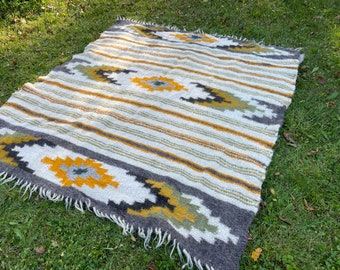 Exklusiver Teppich aus 100% Wolle Bio-Schafwolle Wohnkultur Teppich Weiches GESCHENK