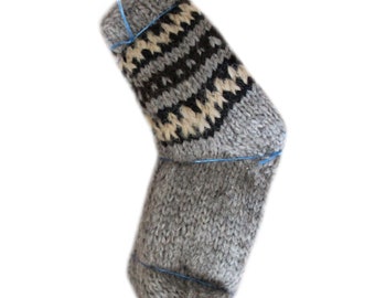 Handmade 100% Wool Socks Sheep Hand Knitted Socks Wool Fuzzy Warm Home Casual Wool Socks Hand Knit