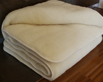 Australian Wool Blanket Premium Wool All Size Bed Double Layer Merino Cozy Warm Comforter Merino Wool Quilt Blanket Sofa