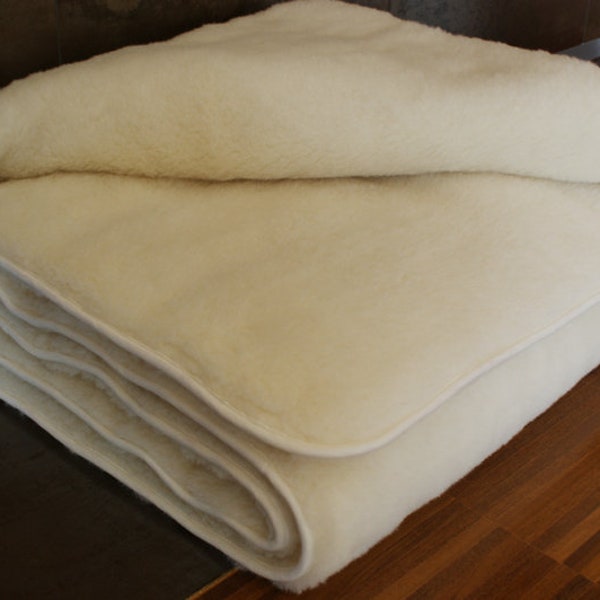 Australian Wool Blanket Premium Wool All Size Bed Double Layer Merino Cozy Warm Comforter Merino Wool Quilt Blanket Sofa