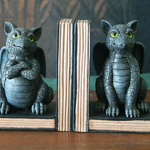 Cute Dragon Bookends Fun Fantasy Bookstand Figure