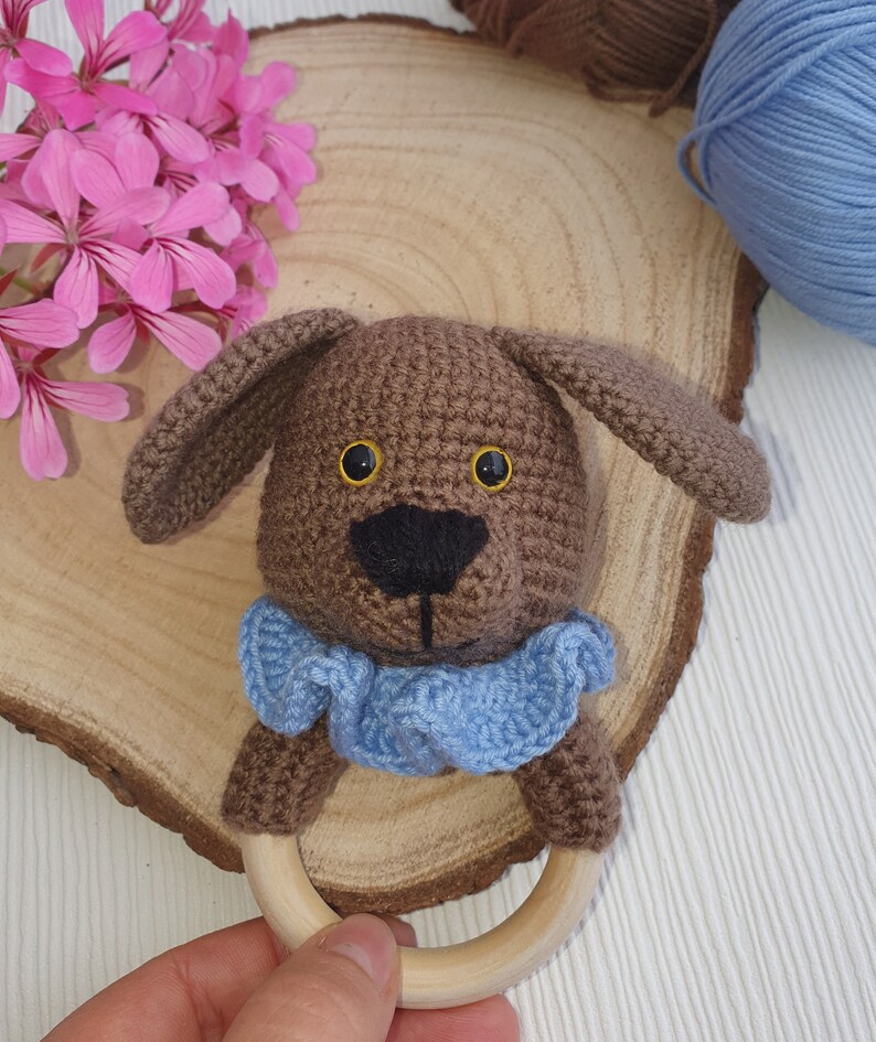 HundRassel für Babys/Rassel Welpen/ Baby Beißspielzeug/ / Etsy