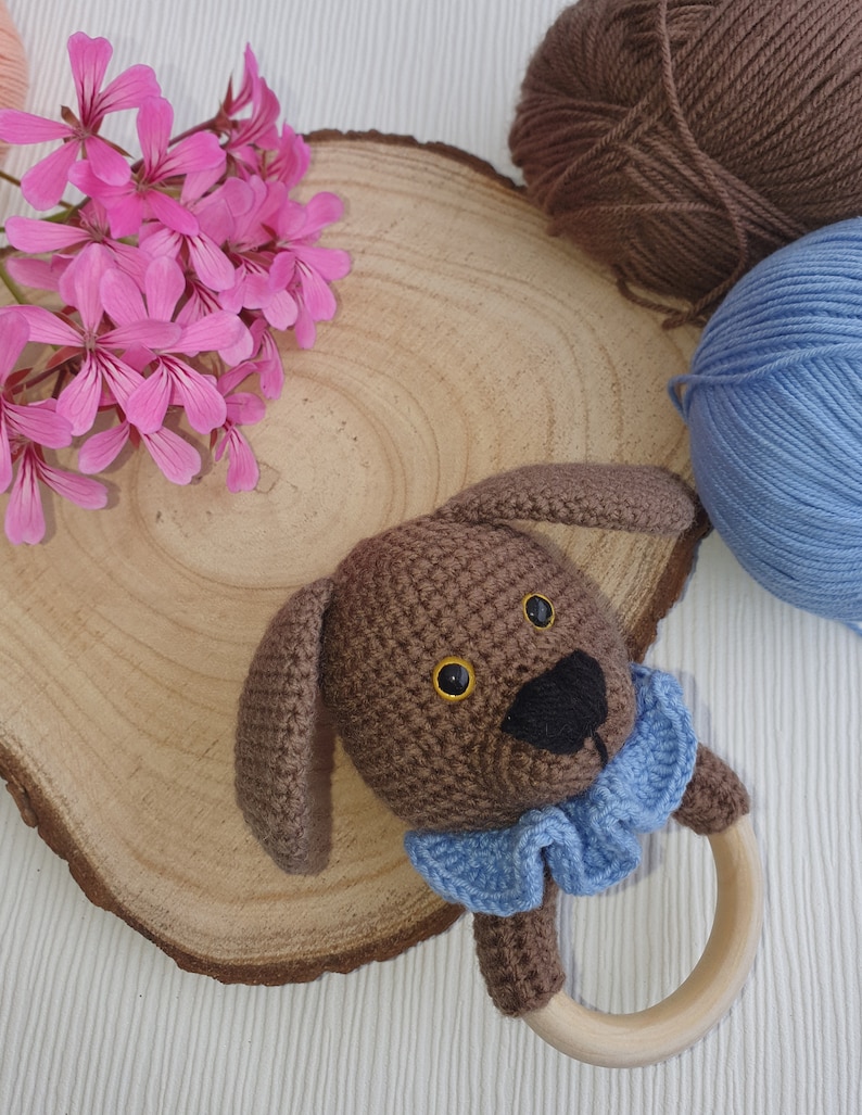 HundRassel für Babys/Rassel Welpen/ Baby Beißspielzeug/ / Etsy