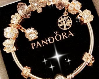 images Pandora Bracelet Ideas Rose Gold And Silver pandora bracelet etsy