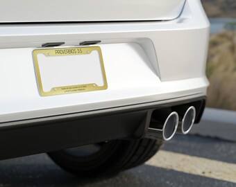 Proverbios 3, 5- Marco para matrícula dorado -Español-