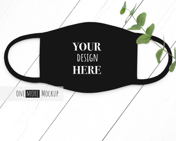 Download Face Mask Mockup Black Face Mask Mock Up Face Cover | Etsy