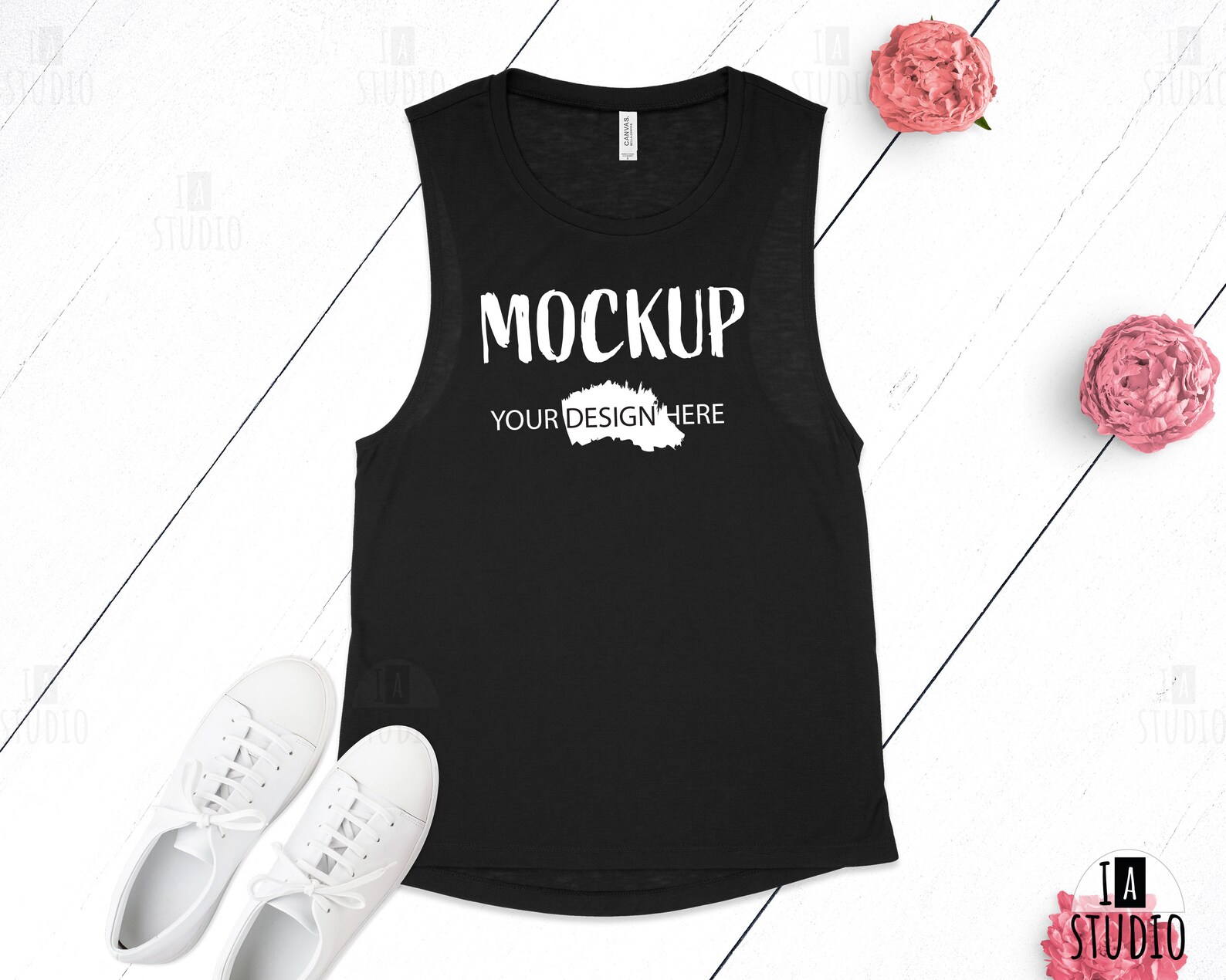 Download Bella Canvas 8803 Muscle Tank Mockup / Summer Tank Mock Up ...