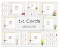 21 Card Mockup Bundle | 1x1 Square Card Mock Up | Thank You Card Mockup | Kraft Envelope Mockup | Art Mock Up | Artwork Mock Up