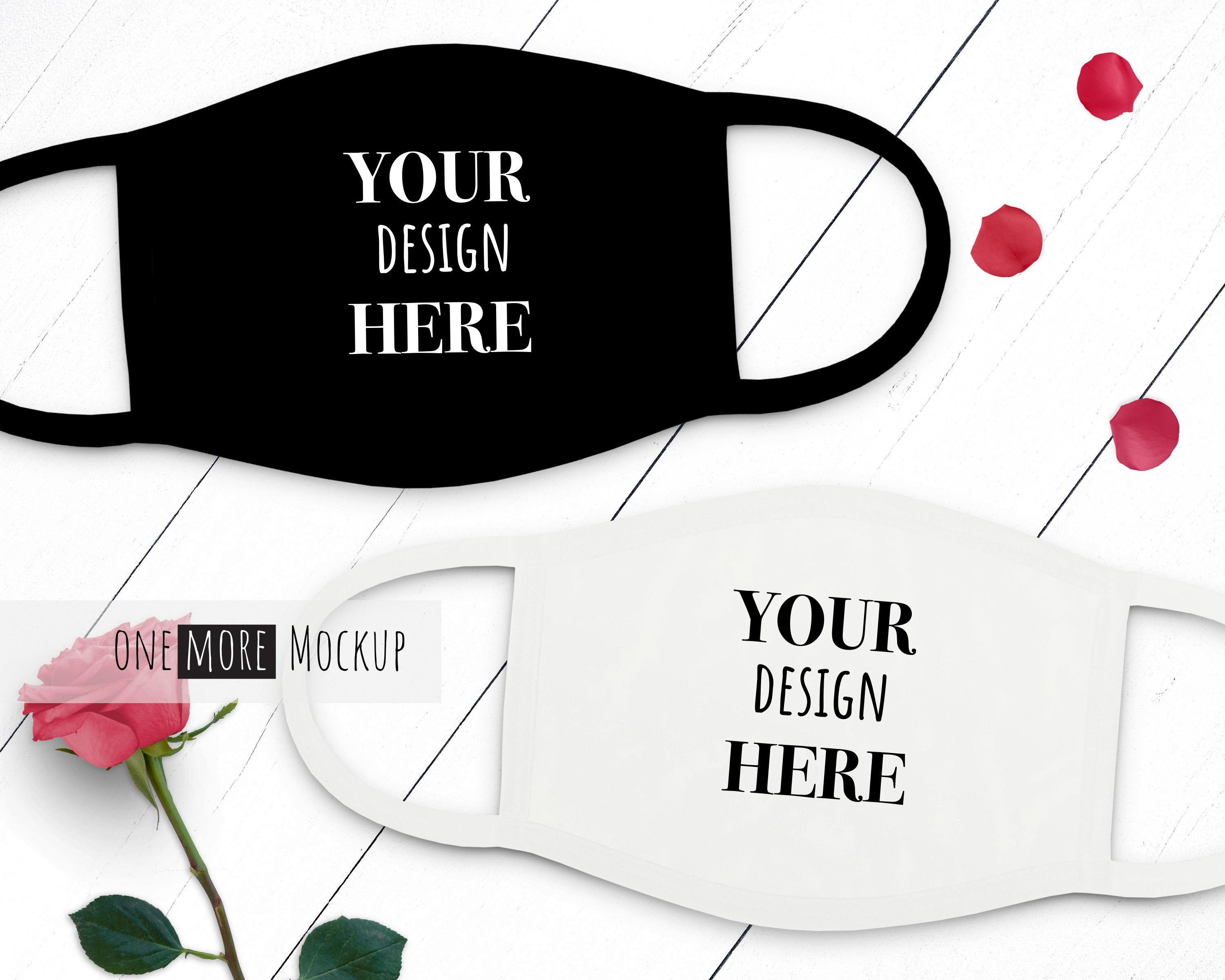 Download Face Mask Mockup White And Black Face Mask Mock Up Etsy