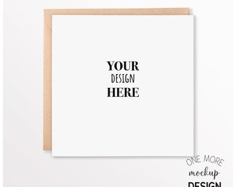 White Card Mockup | Art Print Mockup | Greeting Card Mock Up | Thank You Card Mock Up  | 1:1 Ratio