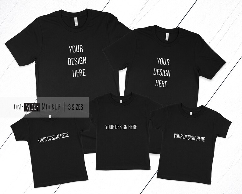 Family Mockup Matching Shirts Mockup Bella Canvas 3001 Etsy