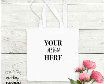 Witte draagtas mockup | Tote tas Mock Up | 1:1 verhouding