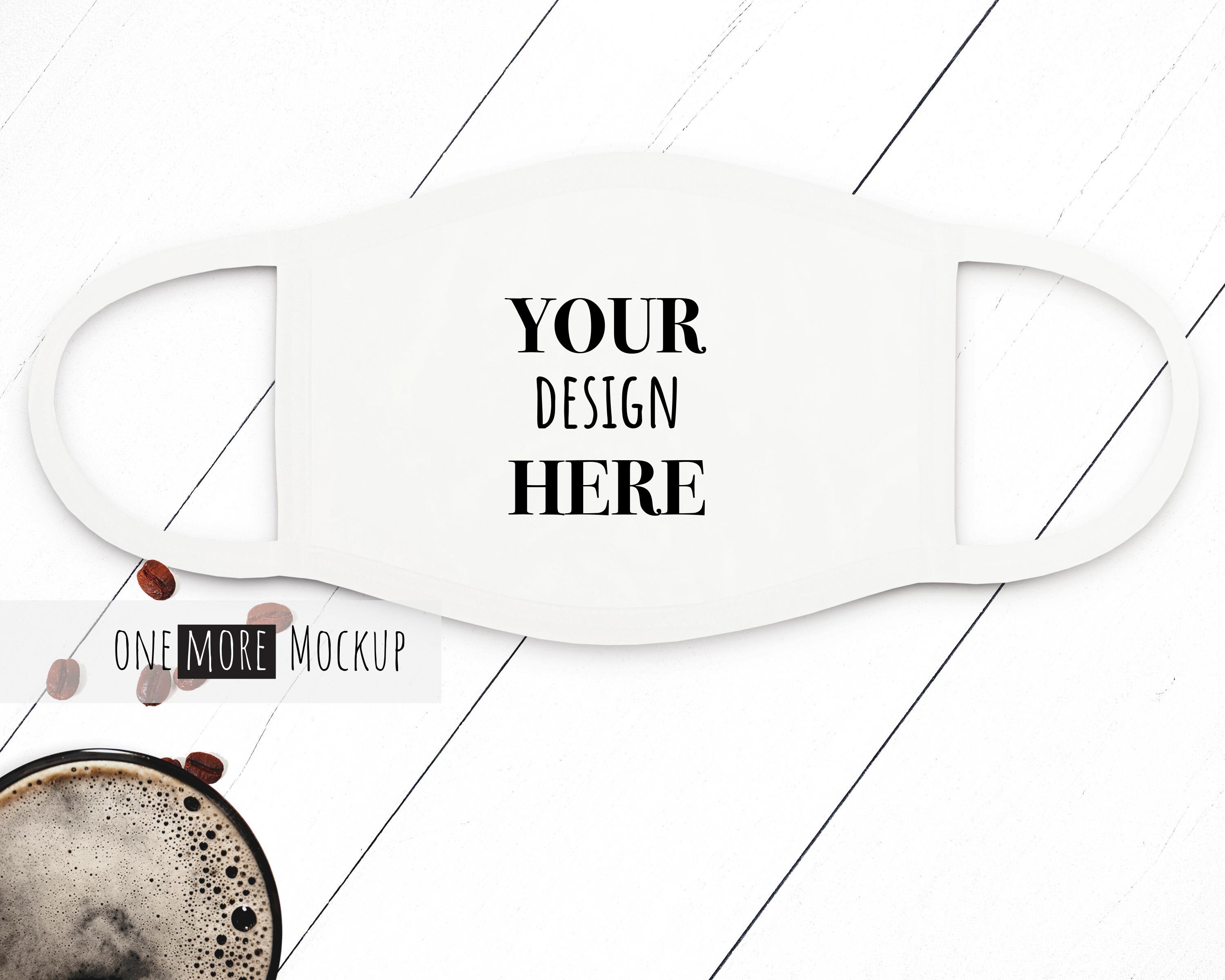 Download Face Mask Mockup White Face Mask Mock Up Het Masker van | Etsy